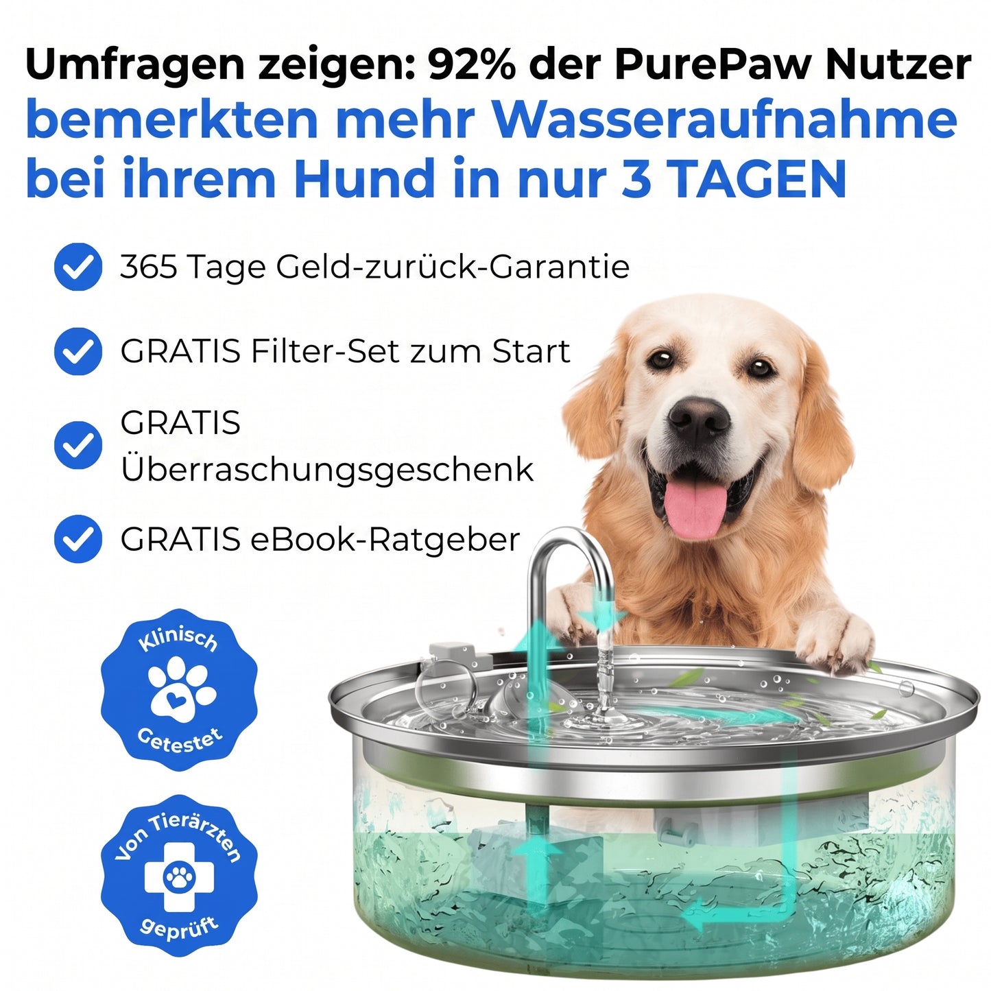 PurePaw™ Wohlfühl-Trinkbrunnen-Set